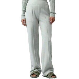 Athleta Eastbound Wide Leg Pants Zip Pockets Mint Green Size 12